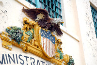 Detail of facade on administration building